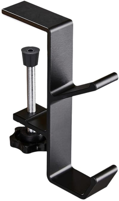 Allecto - Hoofdtelefoonhouder - Inklapbare Bureau Hoofdtelefoonhanger - Ruimtebesparend - Draaibaar - Desk Organizer - Ideaal voor Thuiswerk - Zwart