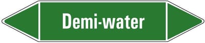 Demi-water leidingmarkering op vel 126 x 26 mm - 5 per vel