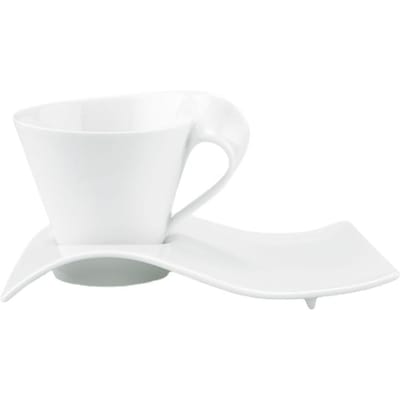 Europees-stijl Wit Porselein Golvende Koffiekopje Delicate Melk Dessert Mok Speciaal gevormde Keramische Espresso Kopje Huisdecoratie Nieuw 51-100ml gray