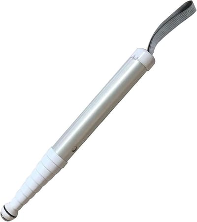 Telescopische blindenstok - Hulpmiddel mobiliteit - Ondersteuning lopen - Reflecterende folie - 138 cm - Zilver