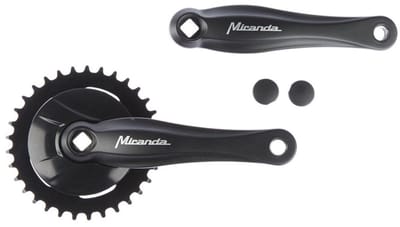 Miranda Beta 1 Crankstel 38T 170mm Spie loos Gazelle Disc Zwart