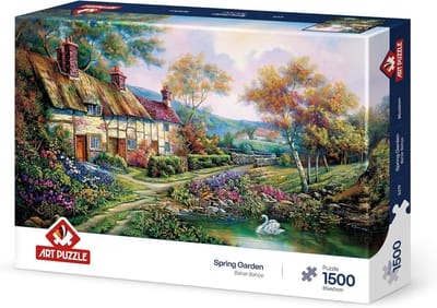 Luxe 1500 Stuks Puzzel - Kleurrijke Tuin en Bloemen Kunstwerk