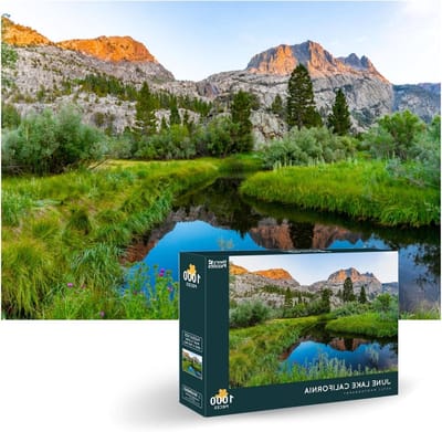 Berg en meer puzzel - Legpuzzel volwassenen - Ontspannend tijdverdrijf - Niet-verblindende afwerking - 50x70 cm - Juni Lake Ca