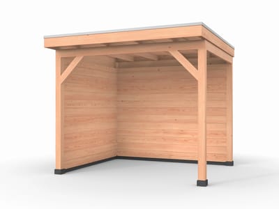 Douglas overkapping, 300 x 250, met achterwand en zijwand, Westwood Comfort Plus