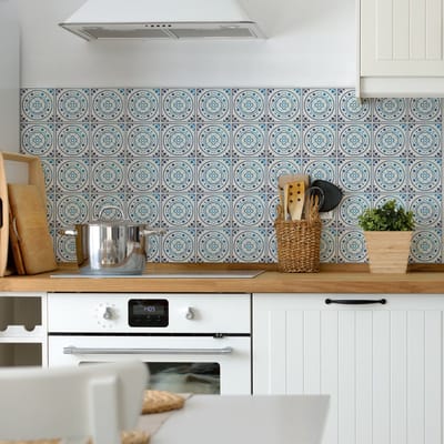Zelfklevende tegelmuurstickers voor keuken en badkamer - 30 Delft Amsterdam tegelstickers - 30 stickers 20x20cm