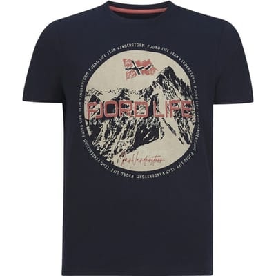 Jan Vanderstorm herren T-Shirt - 52/54 - donkerblauw - Plus Size
