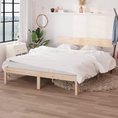 vidaXL - Bedframe - massief - grenenhout - 150x200 - cm