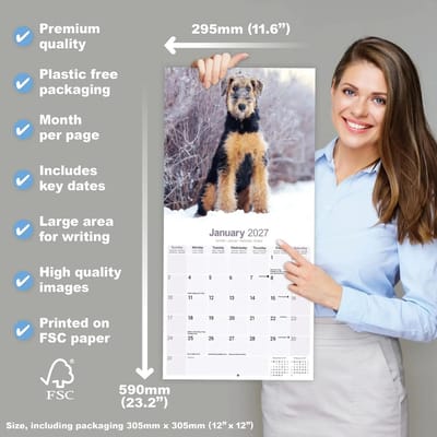 Airedale Terrier Kalender 2027