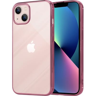 ShieldCase Metallic bumper case geschikt voor Apple iPhone 13 - roze - Shockcase Shockproof hoesje metalen uitstraling - Hardcase hoesje - Hard Case met stootrand hoesje met bumpers beschermhoesje