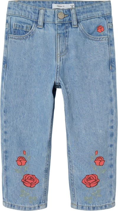 NAME IT - NMFBELLA MOM EMB JEANS 3285-BE NOOS - Meisjes - Jeans - Maat 98