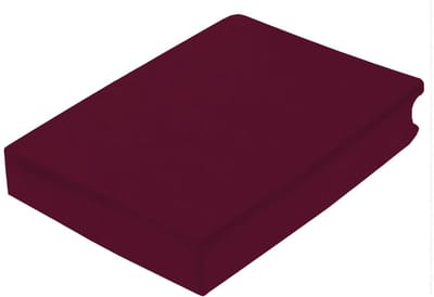 Princess Line Luxe Flanel Hoeslaken 1-Persoons - 90x200 cm - Extra Zacht & Warm - 100% Katoen - Bordeaux Rood - Strijkvrij - Rondom Elastiek - Hoekhoogte 28 cm