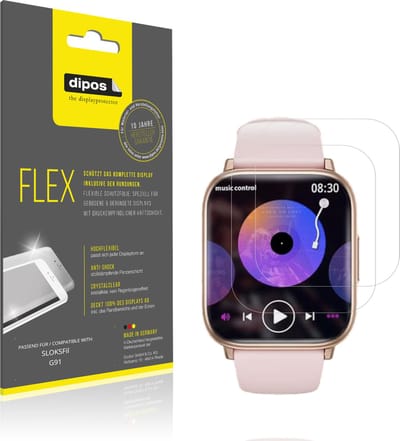 dipos – 2x Beschermfolie geschikt voor SLOKSFil G91 | 3D Full Cover Screenprotector | 100% Passend