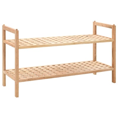 vidaXL - Schoenenrek - 69x26x40 - cm - massief - walnotenhout