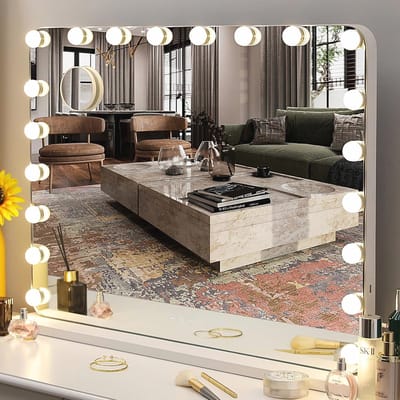 Make up Spiegel - Spiegel - Hollywood Spiegel - Badkamerspiegel - Spiegel met LED Verlichting - Smart Spiegel - 80x60cm – Dimbaar met USB & Touch