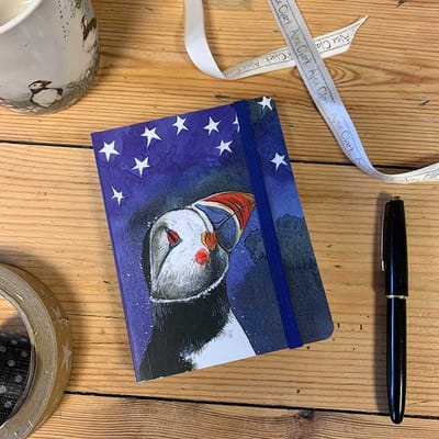 Alex Clark Small Chunky Notebook Puffin ~ Softcover Notitieboek Vogel