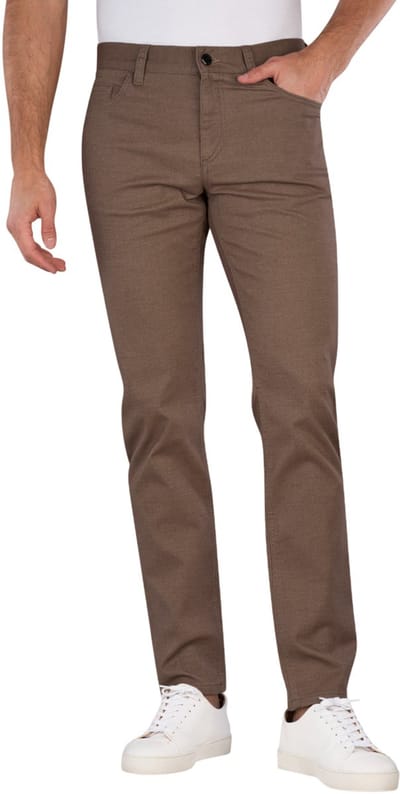 Alberto - 5-Pocket - Heren - W36 X L32 - Bruin - Katoen - 4817-1424 Pipe
