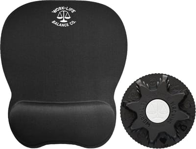Ergonomische muismat met polssteun en muisjiggler voor computer en laptop