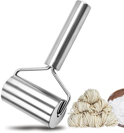 Dailygoods- Deegroller Klein Formaat - Roestvrij Staal - Anti-Roest - Bakaccessoire voor Fondant/Pizza/Cake - Duurzaam - Gemakkelijk te Reinigen - Bakroller