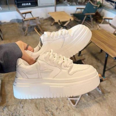 Platform Witte Schoenen Kinderen Herfst Nieuw Ins Trendy Veelzijdig Casual Studenten Board Schoenen 40 wit