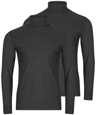 RAGMAN Heren shirt met rolkragen 2 pack Basic