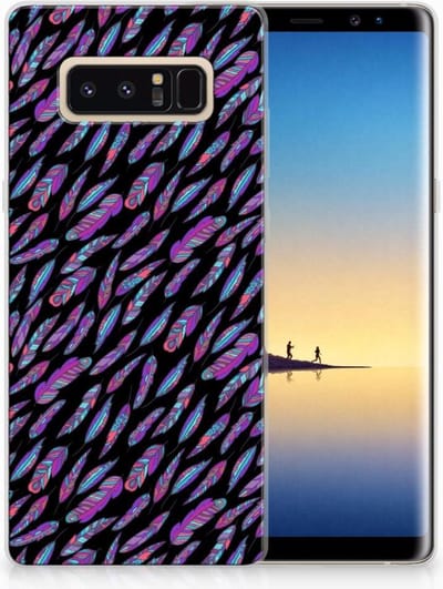 Samsung Galaxy Note 8 TPU bumper Feathers Color
