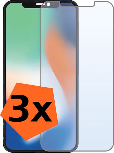 Screenprotector - 3 Stuks - Geschikt voor Apple iPhone X - Extra Sterk - Gehard Glas - Beschermglas - Tempered Glass - Screen Protector