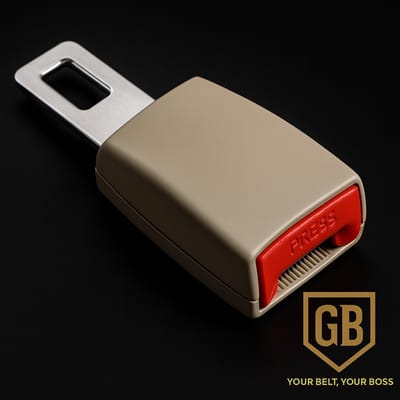 Auto gordelverlenger - Creme - Auto gesp - Verlengstuk - Zwangerschapsgordel - Gordel Clip