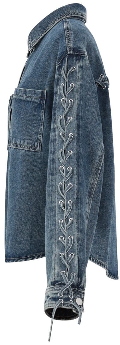 Comfortabel Geweven Katoenen Dames Jeansjack met Sluitingen op de Mouwen - Beige - Maat XL