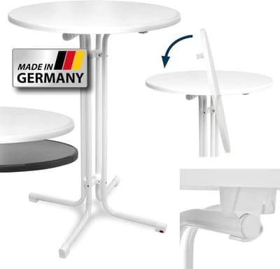 Inklapbare Statafel Ø 80 cm - Vouwtafel voor Binnen en Buiten - Hittebestendig en Krasvast