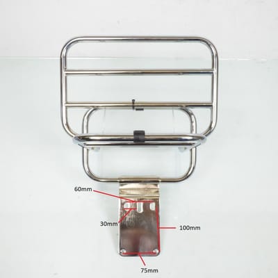 bagagedrager rms voor scooter piaggio 1250 vespa px 1998 tot 2016 610270m / verchroomd nieuw