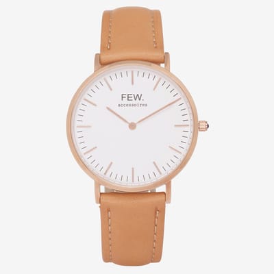 Bellezza Grande Rose Gold Cognac Leather
