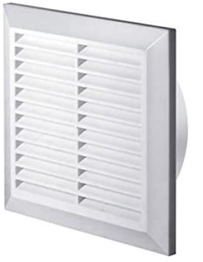 Dailygoods- Ventilatierooster afsluitbaar - Insectenbescherming - Rond Ø 100 mm - Kunststof - Binnen/Buiten - Flensbevestiging - Rooster