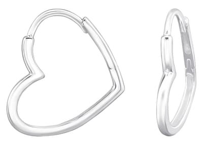 Joy|S - Zilveren hartje oorbellen - oorringen - 16 mm - sterling zilver 925