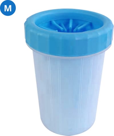 Bovista Hondenpoten Reiniger - Hondenpoten Schoonmaken - Honden Verzorging - Potenreiniger Hond - Poot Reiniger - Draagbaar - Blauw - Maat M