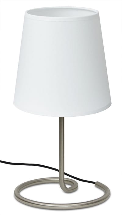 Trango Bedlampje 2018-05W *WHITE* Tafellamp met stoffen kap in wit incl. 1x E14 lamphouder voor LED-lampen, vensterbanklamp, bedlampje voor slaapkamer, bureaulamp, tafellamp, vensterbanklamp - L: 20cm - B: 10cm - H: 30cm