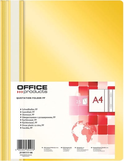 OFFICE products snelhechtmap, geel 25 stuks