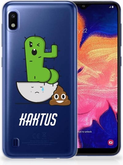 TPU Hoesje voor Samsung Galaxy A10 Telefoonhoesje met Naam Cactus Poo