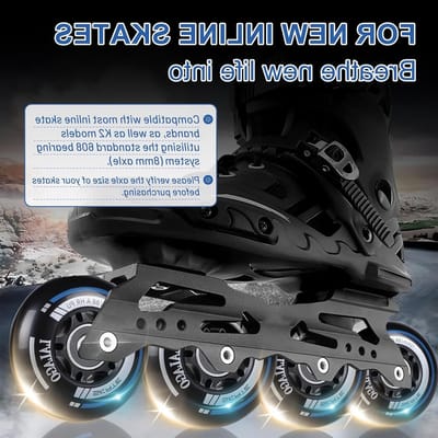 Inline Skate Wielen 72 mm - 8 Stuks - 88A Hardheid, ABEC 9 Lagers voor Binnen en Buiten Gebruik, Geschikt voor Roller Skates