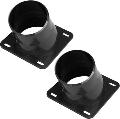 Universele Stofpoort - Stofafzuiging Adapter - Stofvrij Werken - Duurzame ABS Constructie - 2-1/2 Inch - Zwart