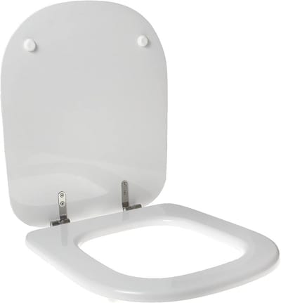Duurzame Wc-bril voor Globo Genesis met RVS Scharnieren, Wit