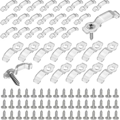 Fixeerclips voor LED-strips - 100 stuks voor 10-12 mm LED-verlichting en bevestiging
