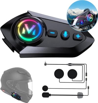 CRLYN® Motorhelm Headset - Intercom - Bluetooth - Zwart