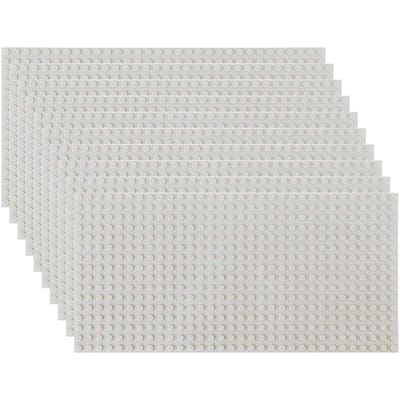 10 pièces 16x32 Points Plaques de Base Classiques Briques Plastiques Bricolage Plaques de Base VilleDimensions Blocs de Construction Figurines Jouets de Construction 10pcs16x32 white