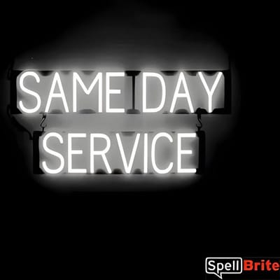 SAME DAY SERVICE - Lichtreclame Neon LED bord verlicht | SpellBrite | 81 x 38 cm | 6 Dimstanden - 8 Lichtanimaties | Reclamebord neon verlichting