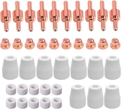 40-delige Plasma Snijaccessoires Set met Nozzles en Elektroden voor CUT-30, 40, 50 en PT-31