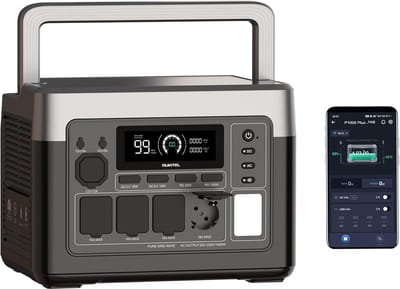 OUKITEL P1000E Plus Powerstation 1024Wh – 1800W Pure Sinus – 4x 230V – LiFePO4 – 1200W Snelladen