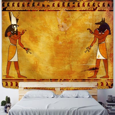 Retro Farao Wandkleed Wanddecoratie Psychedelische Hekserij Mysterieuze Huis Woonkamer Decoratie Achtergronddoek 95x70cm
