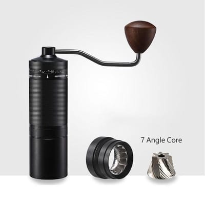Nieuwe 2024 Koffiemaler Handmatige 7-kern Bonen Koffiemaler Espresso Draagbare Externe Verstelbare Huishoudelijke Turkse Koffiemaler M zwart