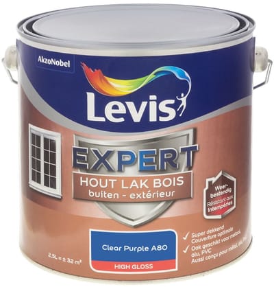 Levis - Expert Hout Lak Buiten High Gloss Mix - Clear Purple A80 - Mengverf - 2,5 L
