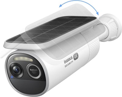 Draadloze Buiten Beveiligingscamera op Zonne-energie met 4K, Kleuren Nachtzicht en Gezichtsherkenning